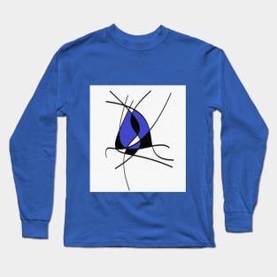 Geometric blue black Long Sleeve T-Shirt